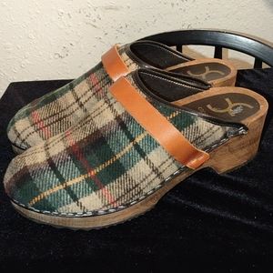 Cape Clog Plaid & Leather Shoes